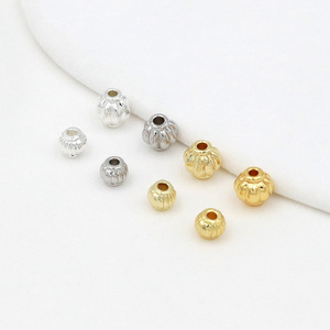 Gold Plated Pumpkin Spacer Beads Mixed Shapes For <b>Bracelet</b> Making Jewelry Findings <b>Copper</b> Base D91 - Product Image 4