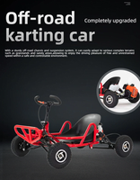 Kart à pédales tout-terrain à essence 2 temps à transmission par arbre, quatre roues, pour adultes – Vente chaude
