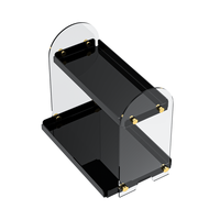 Présentoir en acrylique mobile double couche moderne, étagère de rangement en plexiglas PMMA pour les grands magasins