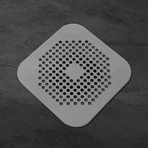 Square silicone floor <b>drain</b> <b>cover</b>, hair-proof <b>drain</b> <b>cover</b>, bathroom toilet <b>drain</b> outlet floor <b>drain</b> mat filter screen - Product Image 3