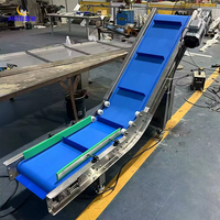 Convoyeur à bande en PVC/PU personnalisé Convoyeur automatique de levage à bande de type Z Convoyeur d'ascenseur industriel de qualité alimentaire avec guide latéral