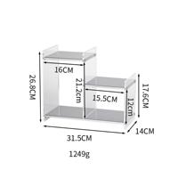 Factory Wholesale Custom Acrylic Desktop Shelf Book Display Rack Multipurpose Tabletop Decor Stand Storage Rack Desktop Shelves