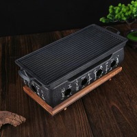 Réchaud à barbecue portable en alliage d'aluminium avec grille en fil métallique Brasero à charbon de bois mobile pour la cuisine en plein air