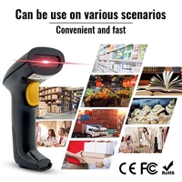 Lecteur de codes-barres portable série JR-710, 3 modes, filaire, sans fil, USB, CMOS, lecteur de codes 1D et 2D, lecteur de codes QR pour l'inventaire