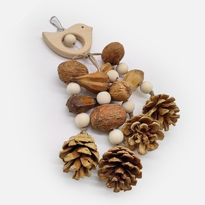 Игрушка для жевания для средних попугаев, украшение для клетки, в форме шишки, однотонная, подвесная, для игр и развлечений, для использования в помещении и на улице, для праздников и повседневного использования - Product Image 2