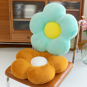 Coussin de siège à motif floral tournesol en peluche, rembourrage en coton PP, personnalisable pour bureau et voiture - Vente en gros - Product Image 3