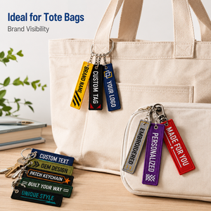 Portachiavi Personalizzato in Tessuto Ricamato a Doppia Faccia con Tema Anime Jet Tag, Gadget Promozionale - Product Image 5