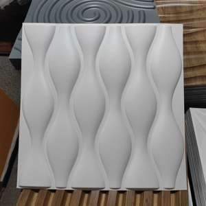 Pannello di rivestimento murale moderno 1mm 3d pannello decorativo bianco Design ondulato <span class=keywords><strong>in</strong></span> <span class=keywords><strong>plastica</strong></span> impermeabile e resistente parete <span class=keywords><strong>Pvc</strong></span> 3D Graphic Design - Product Image 2