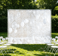 Support d'affichage autoportant moderne et portable en tissu tendu pour taies d'oreiller, avec cadre en aluminium, lavable, imprimé par transfert thermique, facile à personnaliser
