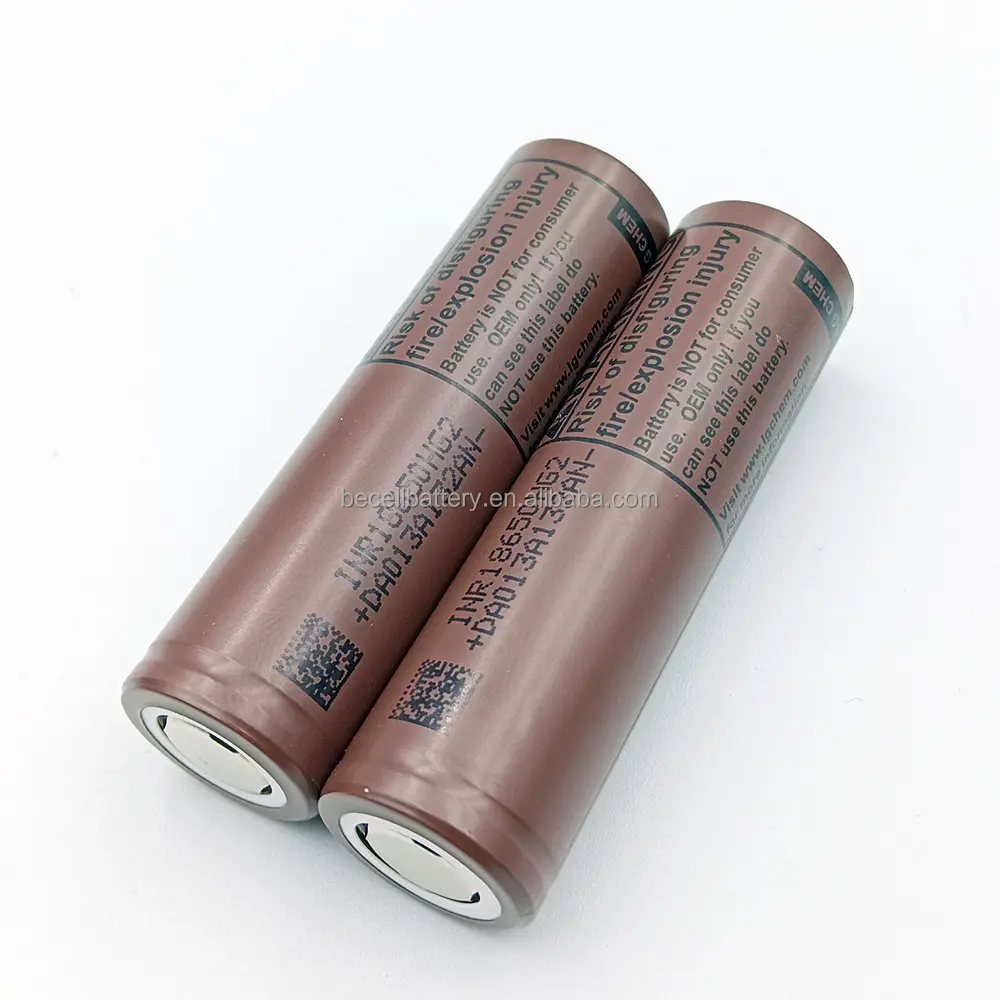 Bateria personalizada 18650 baterias 3.6V bateria de íon de lítio 3000mah HG2 3.7v 18650 bateria