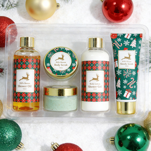 Coffret cadeau <span class=keywords><strong>de</strong></span> Noël 5-en-1 pour le bain et le corps pour enfants |   Ensemble <span class=keywords><strong>de</strong></span> soin <span class=keywords><strong>spa</strong></span> personnalisable <span class=keywords><strong>de</strong></span> luxe avec huile <span class=keywords><strong>de</strong></span> douche exfoliante |   Approvisionnement en gros direct d'usine - Product Image 2