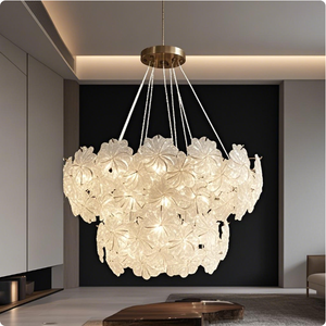 Lampadario <span class=keywords><strong>a</strong></span> fiori in vetro moderno per soggiorno sala da pranzo <span class=keywords><strong>camera</strong></span> da <span class=keywords><strong>letto</strong></span> decorazione per la casa lampada <span class=keywords><strong>a</strong></span> <span class=keywords><strong>sospensione</strong></span> lampada Lustre - Product Image 1