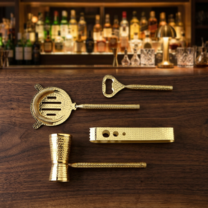 Code Silver Luxury Designer <b>Bar</b> Set-Metal Reusable & <b>Portable</b> - Product Image 2