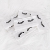 Paire de faux cils en vison naturels, longs, volumineux et soyeux, vente en gros, emballage individuel de luxe, extension de cils pour maquillage
