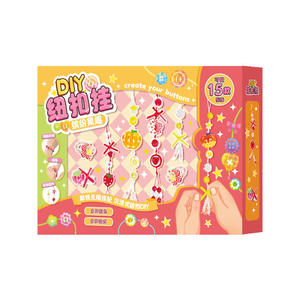 <b>Toy</b> <b>Man</b> Button Hanging Diy Kit Plastic Jewelry Making <b>Toys</b> For Kids Age 4 6Y Youth Craft Set With Beads And Pendant Accessories - Product Image 1