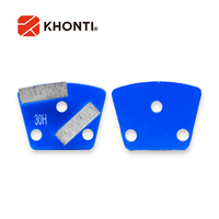 Pads de polissage de sol en diamant à dents droites trapézoïdales KHONTI, grain 6-400 pour pierre, OEM ODM