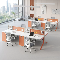 Nouveau bureau de direction moderne et simple avec écran de séparation et casier intégré pour employés