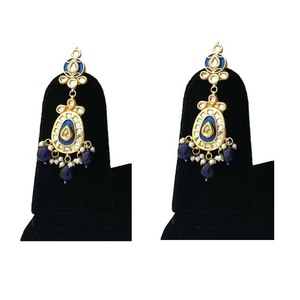 Pendientes Étnicos de Diseño con Base de Aleación y Trabajo de Cuentas Decorativas para Bodas y Fiestas - Product Image 2