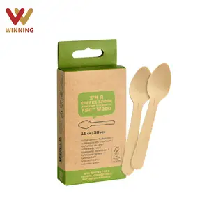 Winning China Suppliers Hot Sale Catering Cheap Promotional Biodegradable Wooden Spoon Disposable