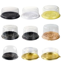 Boîtes à gâteaux jetables en plastique de 3, 4, 5 pouces avec couvercles en dôme, et boîtes de transport pour gâteaux de 6, 7, 8, 9, 10 pouces avec couvercle en dôme transparent