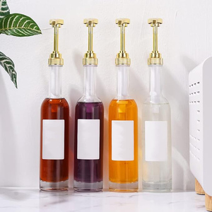 Botellas dispensadoras de jarabe de café de vidrio para <span class=keywords><strong>Bar</strong></span> Dispensador de bomba de café de 350ml Botella de jarabe de vidrio con bombas - Product Image 4