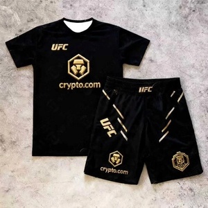 Shorts de sport UFC à séchage rapide, respirants, 100% polyester, pour l'entraînement de boxe et de Muay Thai, avec logo et broderie sur le devant - Product Image 3