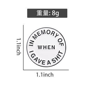AUS MENU VON WANNEN Emaille-Pins individuelle runde Form Humor-Broschen Aufschlag-Aufkleber lustiges Schmuckgeschenk für Kinder Freunde - Product Image 6
