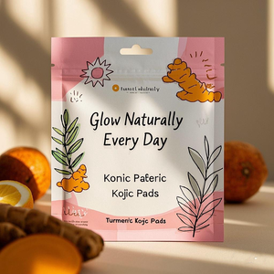 Almohadillas limpiadoras exfoliantes de cúrcuma de Ácido Kójico de etiqueta privada para acné espinillas brillo de la piel - Product Image 3