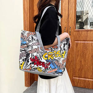 حقيبة قماشية بألوان مخصصة للترويج بنمط الزهور - Product Image 2