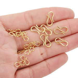 Cierre en forma de S de acero inoxidable chapado en oro de 18k para la fabricación de pulseras, accesorios de joyería H1332 - Product Image 2