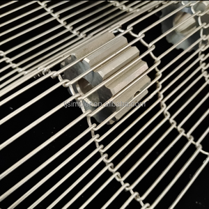 सरल चांदी संक्षारण उच्च तापमान प्रतिरोध 304/316 स्टेनलेस स्टील वेल्डेड जाल श्रृंखला कन्वेयर बेल्ट बी जाल टेप - Product Image 2