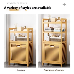 Cesta de almacenamiento de ratán de bambú para la lavandería del hogar para organizar espacios desordenados en los baños que manejan la <span class=keywords><strong>ropa</strong></span> <span class=keywords><strong>sucia</strong></span> - Product Image 6