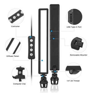Panneau <span class=keywords><strong>d</strong></span>'éclairage LED USB WS66 pour ordinateur, température de couleur réglable, IRC élevé 95Ra pour les réunions Zoom, les vidéoconférences et la photographie - Product Image 6