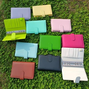 Bán Sỉ Ví Chất Kết Dính Ngân Sách Màu Macaron A5 A6 Cao Cấp Mini 6 Vòng Chất Kết Dính Ngân Sách Có Khóa Kéo Phong Bì - Product Image 3