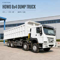 Самосвал HOWO 8x4, 371 л.с., с кузовом 7,6 м, Sinotruk, для тяжелых условий эксплуатации, в продаже