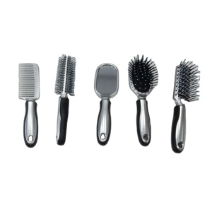 <span class=keywords><strong>Brosse</strong></span> lissante <span class=keywords><strong>ronde</strong></span> en plastique professionnelle pour cheveux bouclés, <span class=keywords><strong>brosse</strong></span> à cheveux de voyage pour femmes et hommes - Product Image 4