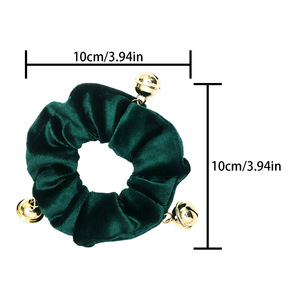 Fascia per capelli in velluto a campana stile natalizio all'ingrosso, accessori semplici in tessuto abbinabili per feste autunnali e invernali - Product Image 5