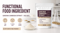 Garcinia Cambogia Extract 60% HCA Hydroxycitroenzuur Poeder Natuurlijk Fruit Schil Extract Vacuüm Verpakt Voedingssupplement