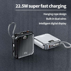 Banco de Energía Portátil con Carga Rápida de 10000 mAh y Pantalla Digital PD22.5W con Logotipo Personalizado, Banco de Energía para Teléfono Móvil con Cable para Teléfono - Product Image 2