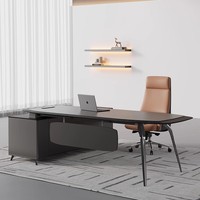 Bureau de direction MFC moderne minimaliste et élégant Table de patron convertible pour président directeur Table patron bureau bureau de luxe