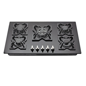 Cocina de <span class=keywords><strong>Gas</strong></span> Empotrada de 5 Quemadores con Placa de Vidrio y Hierro Fundido, Compatible con GLP/GN, Encendido Automático, Ahorro de Energía, para el Hogar - Product Image 4