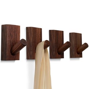 Creative Modern Wooden Wall <b>Hooks</b> <b>Single</b> Tier Multifunctional for Bathroom and Living Room - Product Image 2