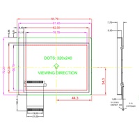 Écran matriciel à points graphiques 20 broches 320x240, contrôleur S1d13700, module d'affichage FSTN Cog