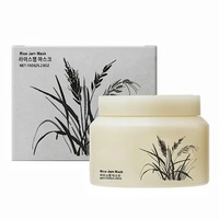 Masker Beras 150g Krim Pelembap Asam Hialuronat Gliserin Formula Lumpur untuk Wajah Tubuh Leher