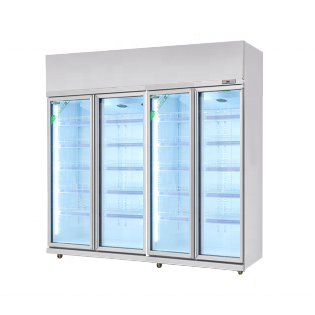 Commercial Multi-door Refrigerated Display Cabinets Can Be Used in Shopping Malls, Bars, Pharmacies Catering Supplies