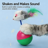 Jouet interactif rotatif éducatif pour chat, souris en fourrure, coloré, écologique, pour soulager l'ennui, vente en gros