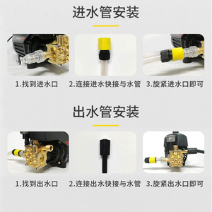 เครื่องฉีดน้ำแรงดันสูงแบบพกพา 7Mpa 1000-1500W แบตเตอรี่ลิเธียม พร้อมอุปกรณ์แปรงทำความสะอาดสำหรับรถยนต์ - Product Image 1
