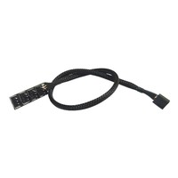 Hub Splitter Kipas PWM 1 hingga 4 dengan Kabel Ekstensi 40cm, Adaptor Daya Kipas CPU 3Pin 4Pin, dan Catu Daya yang Handal dan Stabil