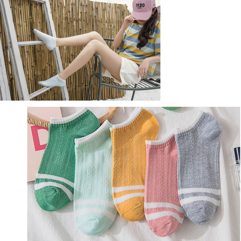 Women's short socks [double needle double bar]