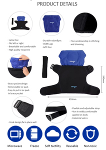 Almohadilla de Terapia Fría Reutilizable Clase I para el Dolor del Manguito Rotador y Recuperación Muscular, Envoltura de Gel Ajustable para <span class=keywords><strong>Hombro</strong></span> con <span class=keywords><strong>Alivio</strong></span> para Dolores de Cabeza - Product Image 4
